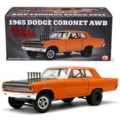 1/18 Scale 1965 Dodge Coronet AWB Orange - Go Man Go by ACME A1806514