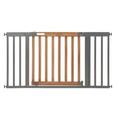 The Thruway 60XW Series Extra Wide Safety Pet and Baby Gate, 36"-60" Wide - Honey Oak