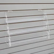 3-Tier Slatwall Tilt-Back Acrylic Greeting Card Display