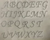 1.25” Hot Fix Letters - Silver Rhinestones - Choice of Letter