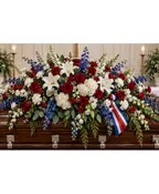 AMERICAN VALOR LUXURY CASKET SPRAY