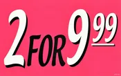2 FOR 9.99 Deal SIgn