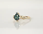 Celeste Ring with Sapphire + Diamonds | 14k Yellow Gold | One of a Kind — TYTIN