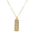 24 KT Gold-Fill Love Charm with CZ Necklace