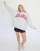 Arkansas/AR Reversible Mock Neck Sweatshirt