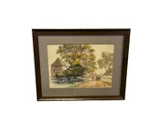 Antique 19th Century Watercolor on Paper Sussex England Country Side Landscapes, Set of 12 — White Barn Antiques