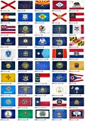 50 State Flag Set Outdoor Nylon