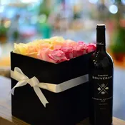 16 Pastel Roses & Wine