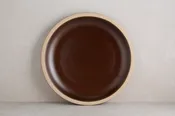 Brown Rimmed Dinner Plate