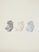 Barefoot Dreams CozyChic Lite® Infant Sock Set-Blue/Pearl