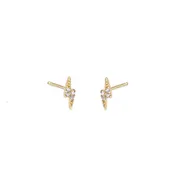 Lightning Bolt Pave Stud