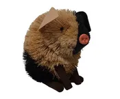 12 inch Brushart Pig Sitting Black and White