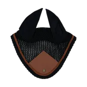 16 Cypress Ear Net - Black & Cognac