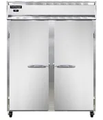2RENPT-SD-GD 2-Section Display Commercial Pass-Thru Refrigerator Extra Wide