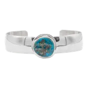 1 Stone Blue Ridge Turquoise Cuff Bracelet GZ NW 4837