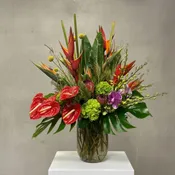 Tropical Arrangement with Anthurium