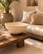 Handcrafted Natural Decorative Bowl - Elegant Home Decor, 8Hx19D — ben & giules