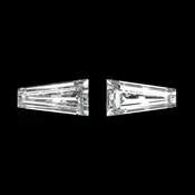 0.18ct E-F VS2 NATURAL DIAMOND TAPERED BAGUETTE PAIR LOOSE ACCENT STONES