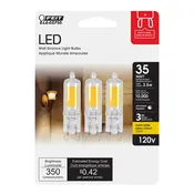 3009342 Feit T4 G9 35 watts Equivalence LED Bulb , Warm White - Pack of 3