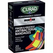 Curad Finger/Knuckle Antibacterial Bandage Assorted Sizes - Assorted - Fabric - 20 / Box