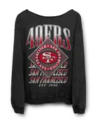 49ers Crop Off the Shoulder Fleece
