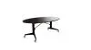 PS Furniture Scissor Vertical Fold-In-Half Rolling Tables - Oval - Laminate color - Ebony Recon, edge-48"W x 29"H