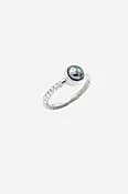 Black Pearl Fine Band Ring