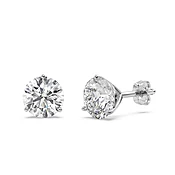0.25ct. 3-Prong Martini Diamond Stud Earrings 14kt White Gold (G-H, VS2-SI1)