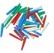 48 Standard Plastic Cribbage Pegs w/ a Tapered Design in 4 Colors