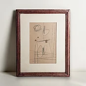 Abstract Original Painting on Paper by Jean Marc Louis