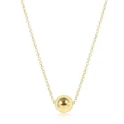 16" Necklace Gold - Classic Gold 8mm Bead // Enewon