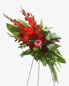 Fresh Floral Standing Spray in Red — Cactus & Tropicals