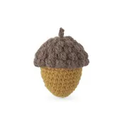 3.5 Inch Handcrafted Mustard & Tan Knit Acorn