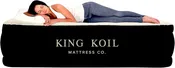 King Koil Plush Pillow Top Twin-Size Inflatable Air Mattress with Built-in High-Speed Pump for Camping, Home &amp; Guests - Luxury Twin Airbed Blow Up Mattress Waterproof, 1-Year Warranty