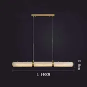 Alabaster Cylindrical Chandelier