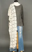 Crochet Scarf in Ivory