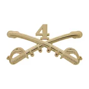 Army 4th Cavalry Cross Sabers Cap Device