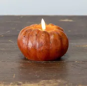 3.5" Orange 3D Flame Short Pumpkin Candle
