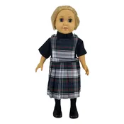 18" Doll Uniform - Plaid 50 Jumper with Shirt