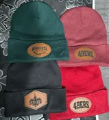 Beanies With Custom Leather Patch