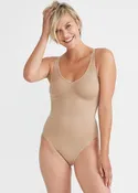 Almond Bella Convertible V-Neck Shapewear Bodysuit
