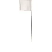 Blackburn High-Vis Vinyl Marking Flag w/15" Wire Staff White - 25pk