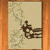 Abstract Moose Blossom Natural Wildlife Rug Area Rug 3x4