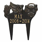 Angel Dog with Black and Gold Finish