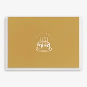 Dahlia Press Birthday Cake Enclosure Greeting Card