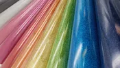 Glitter Heat Transfer Vinyl, Regular Colors