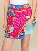 Abstract Painted Skort With Front and Hidden Pocket by Claire Desjardins