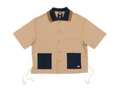 Adidas CLOT Short Sleeve Guayabera Shirt 'Warm Sandstone' -Originally $130.00