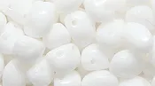 30CA210-OP: CZ Candy Oval Two Hole Opaque Opal White 4x6mm 800PC