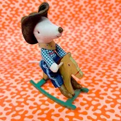 MAILEG COWBOY MOUSE AND ROCKING HORSE — Pickle Papers